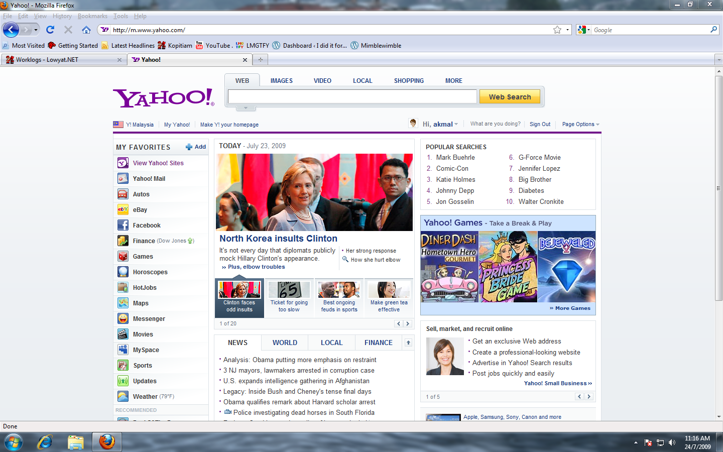 New Yahoo homepage is…. « I did it for the lulz
